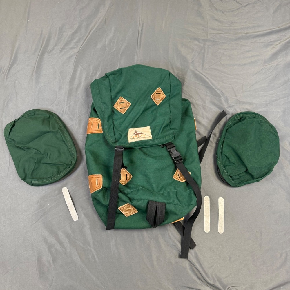 Vintage Kelty Soft Pack Backpack Green Nylon Modular Rucksack Sun Valley CA